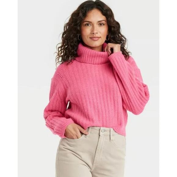Universal Thread; Womens; Turtleneck; Pullover Sweater; Pink; Small - Picture 1 of 6